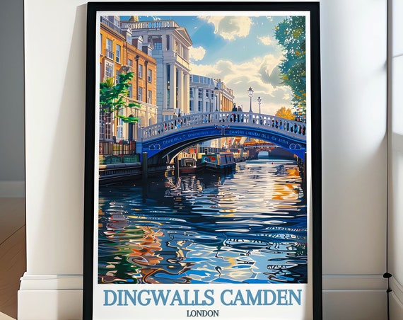 Dingwalls Camden Travel Posters Camden Lock Bridge Art Collection Camden Travel Prints Dingwalls Camden Wall Art