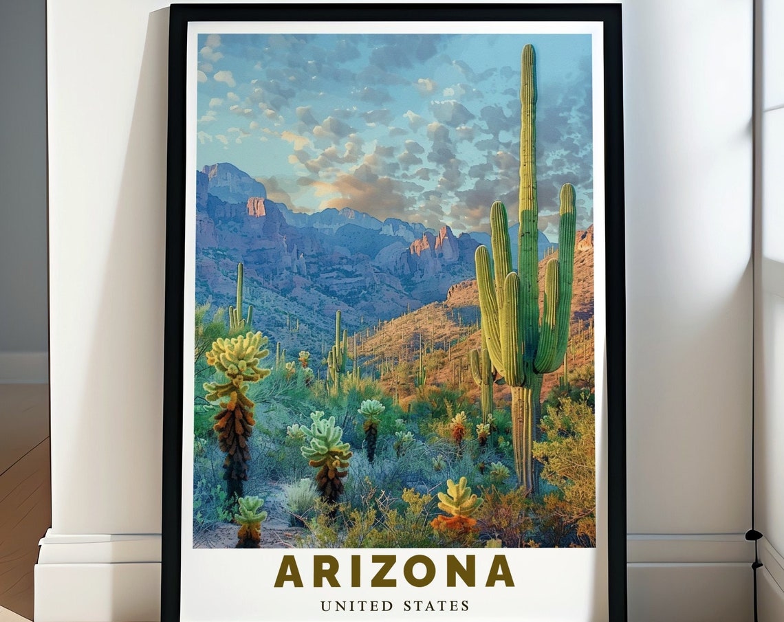 Arizona Travel Art Saguaro National Park Posters For Arizona Travel Enthusiasts Arizona Travel Posters Saguaro National Park Prints