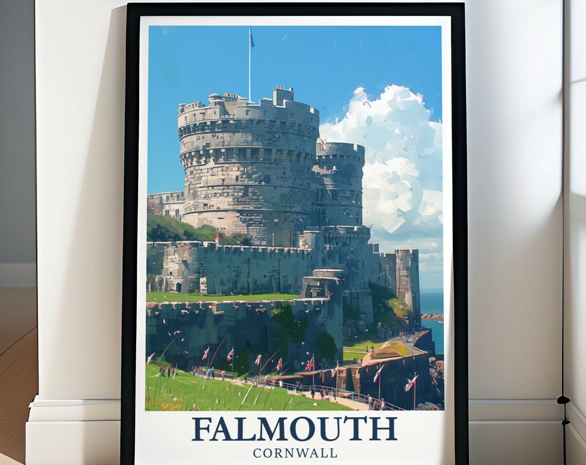 Falmouth Cornwall Pendennis Castle Historic Headland Fortress Poster