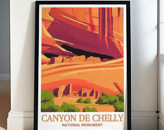 Canyon De Chelly Antelope House Ruin Red Rock View Travel Poster