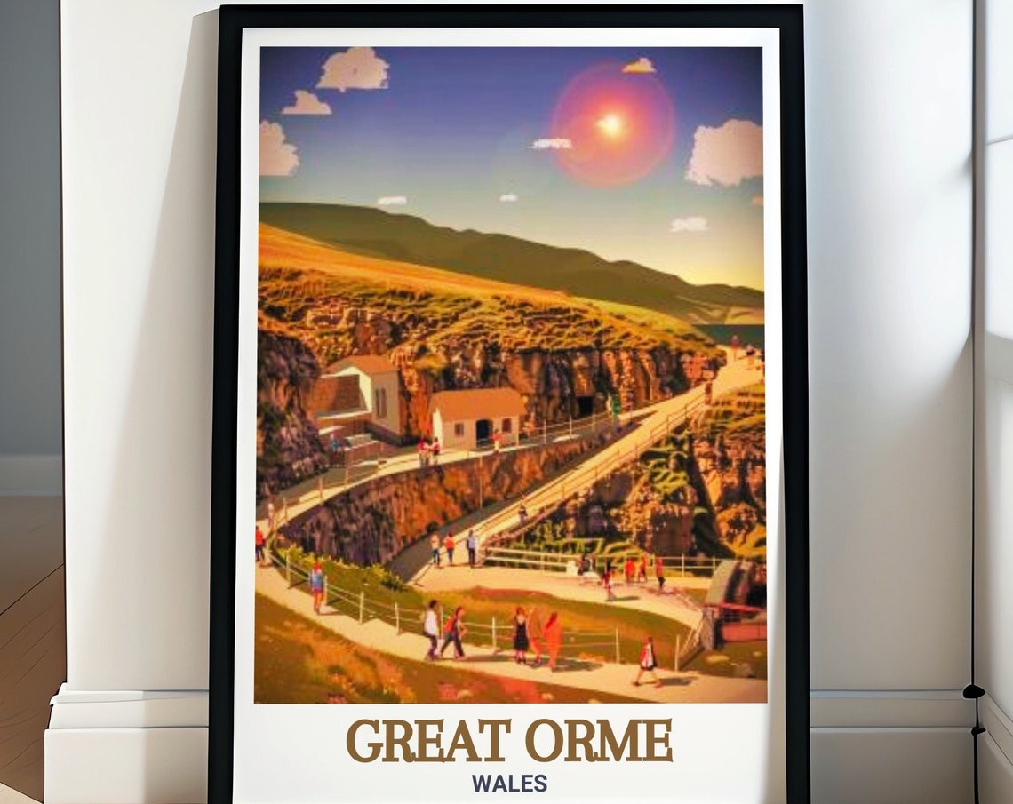 Great Orme Wales Copper Mines Heritage Site Sunset View Poster