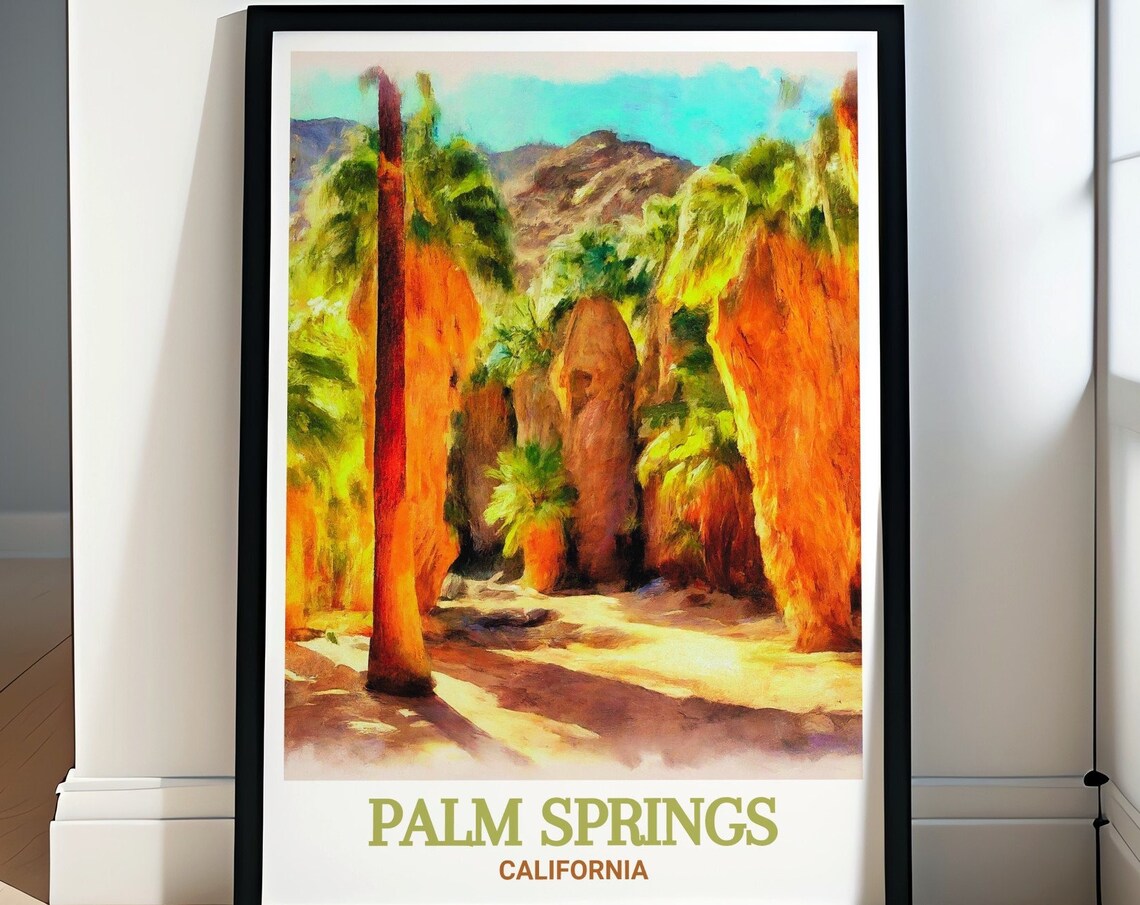 Palm Springs Indian Canyons Palm Oasis California Desert Poster