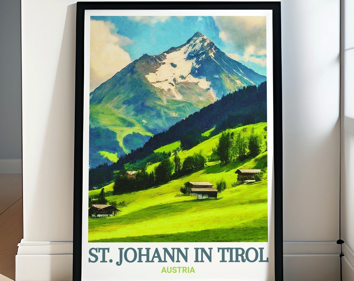 St Johann in Tirol Austria Alpine Meadow Mountain Peak Poster