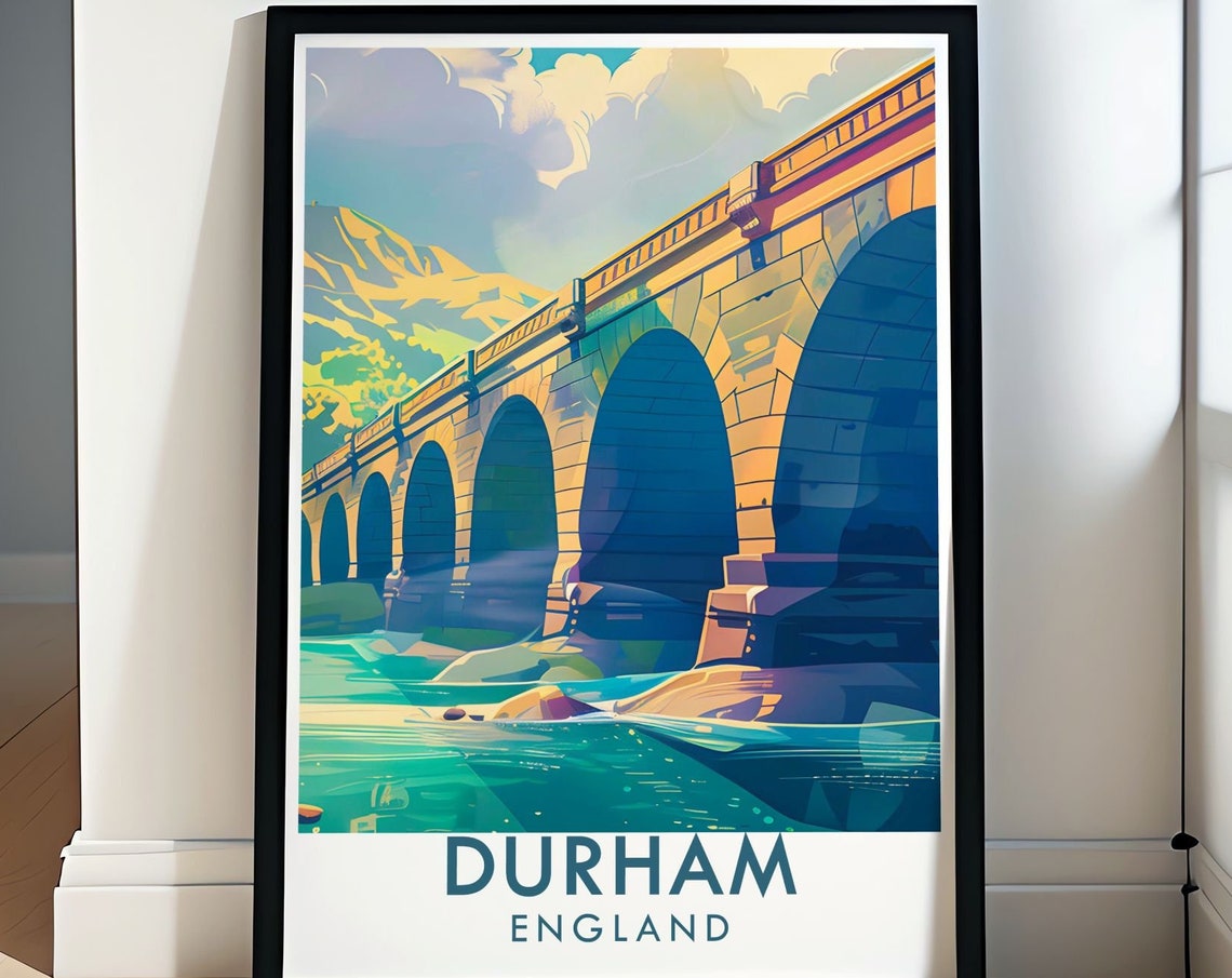 Durham England Prebends Bridge Stone Arches Over the River Poster