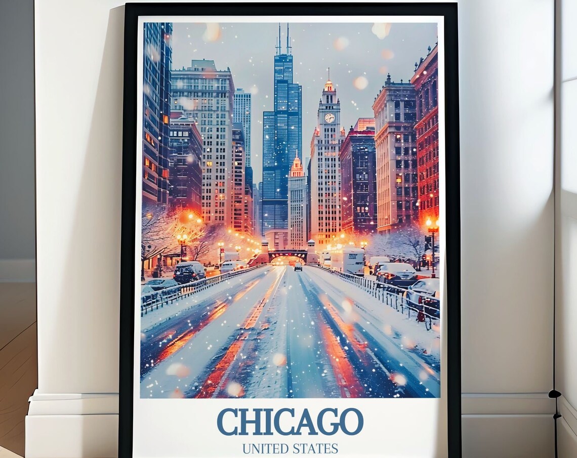 Chicago Art Collection, Magnificent Mile Travel Poster