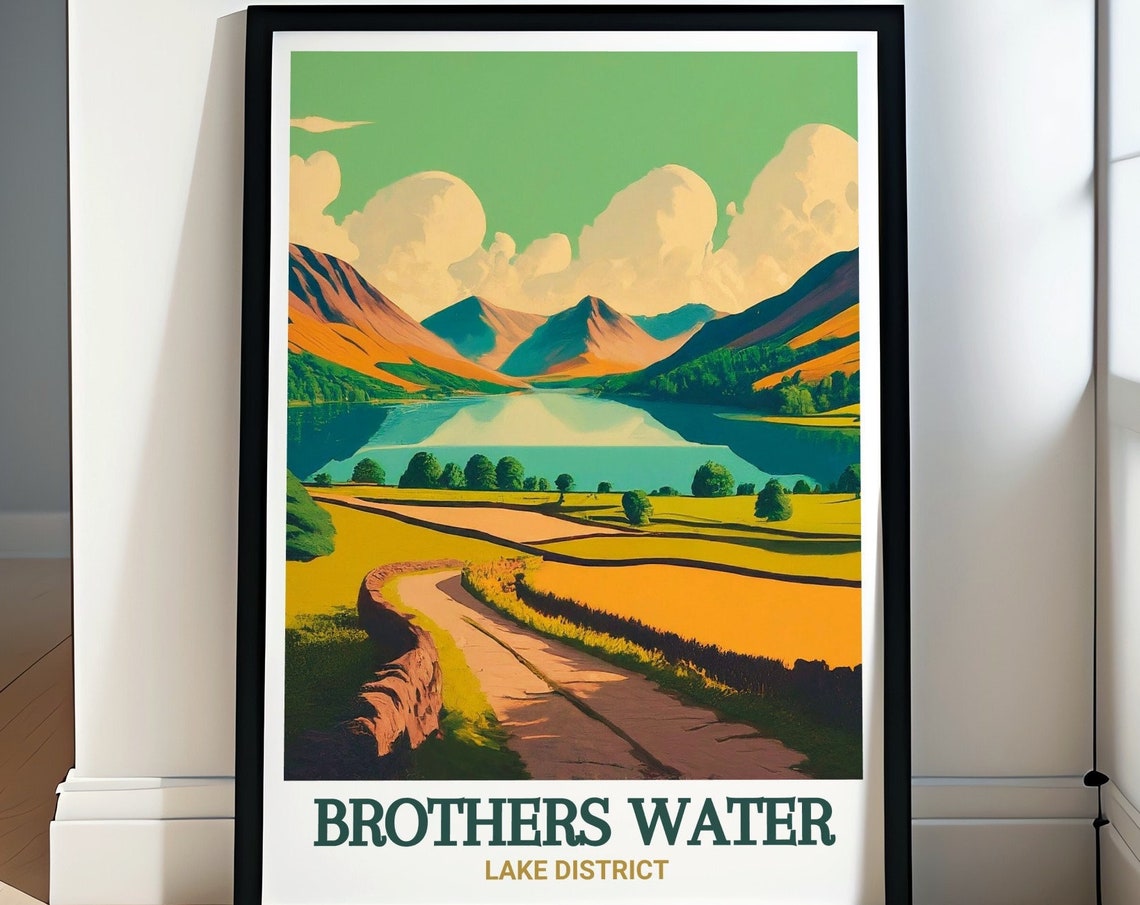 Brothers Water Winding Trail and Mirror Lake Reflection Poster