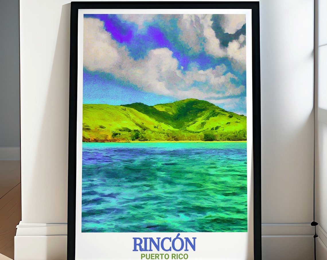 Rincn Travel Posters Desecheo Island Art Collection Puerto Rico Scenic Prints Desecheo Island Wonders Puerto Rico Travel Art