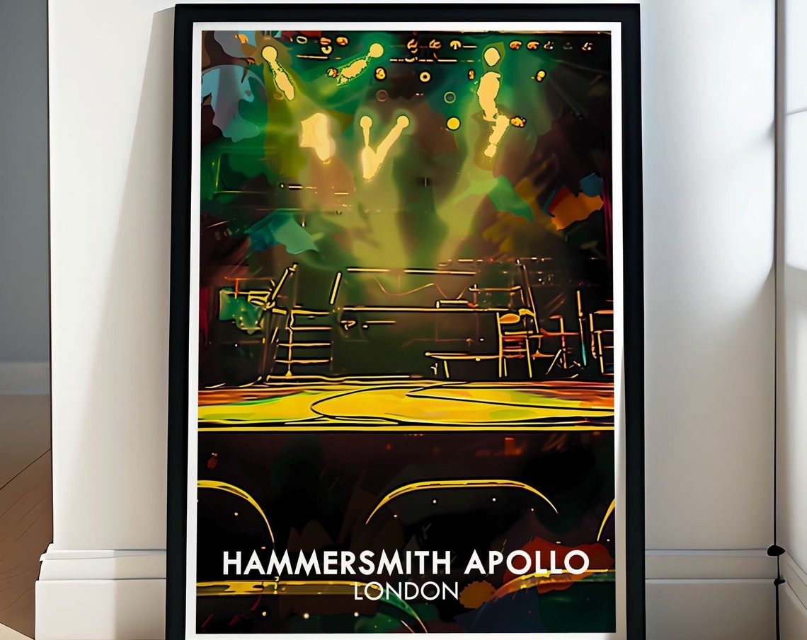 Hammersmith Apollo Concert Stage Lights Abstract Music Scene Poster