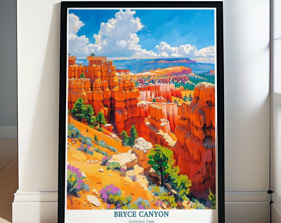 Bryce Canyon Amphitheater Hoodoos Panoramic Overlook Vista Poster