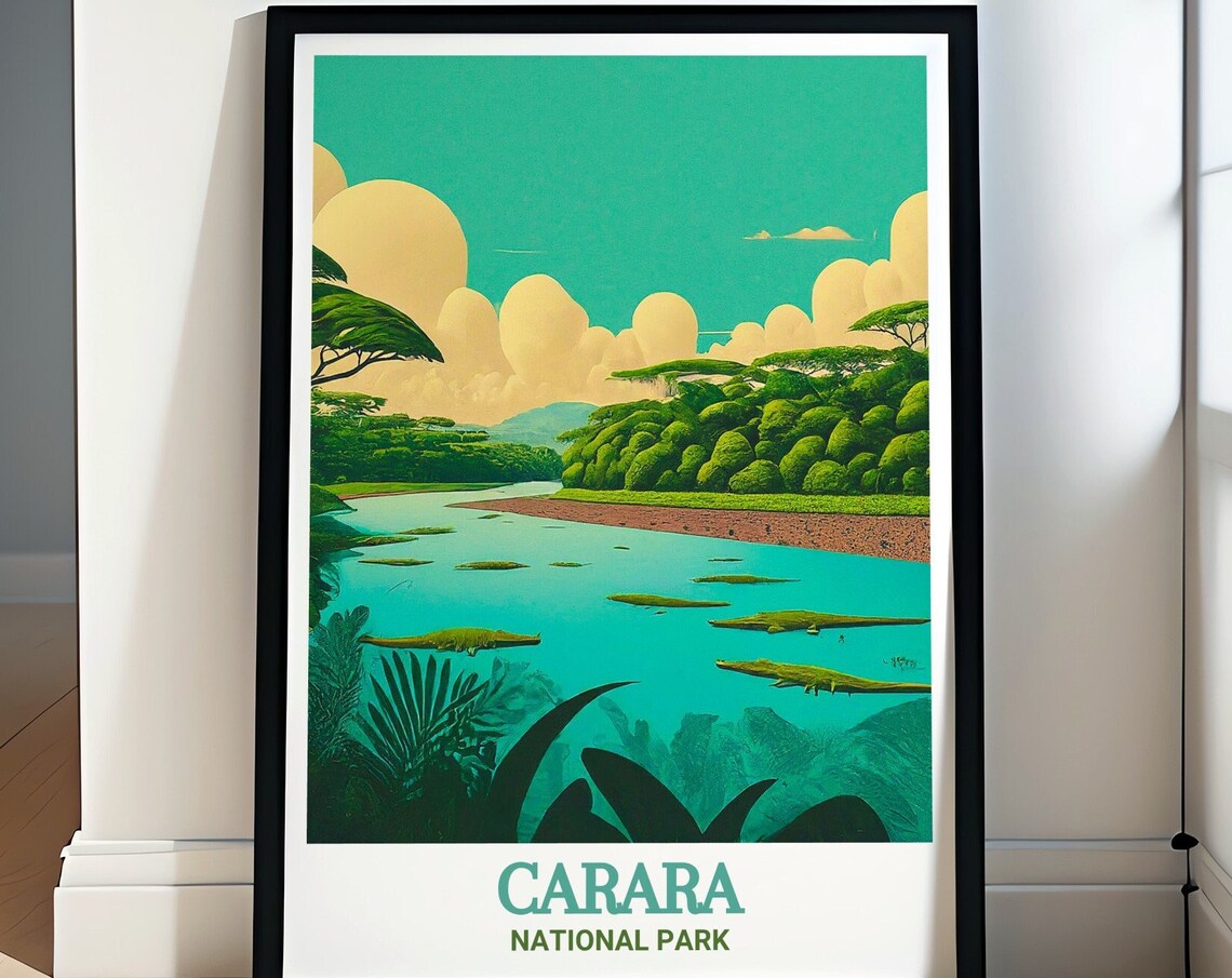 Carara National Park Tarcoles River with Crocodiles Travel Poster
