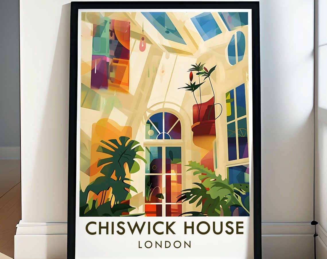 Chiswick House Glasshouse Abstract Sunlit Conservatory Poster