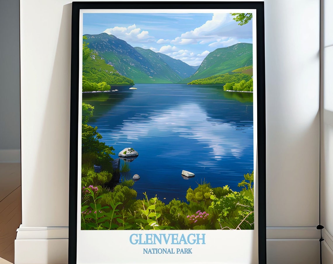Glenveagh National Park Ireland Mirror Lake Mountain View Poster