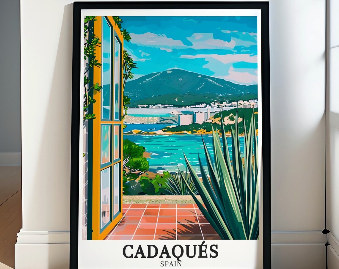 Cadaques Cap de Creus Terrace Overlooking the Sparkling Bay Poster