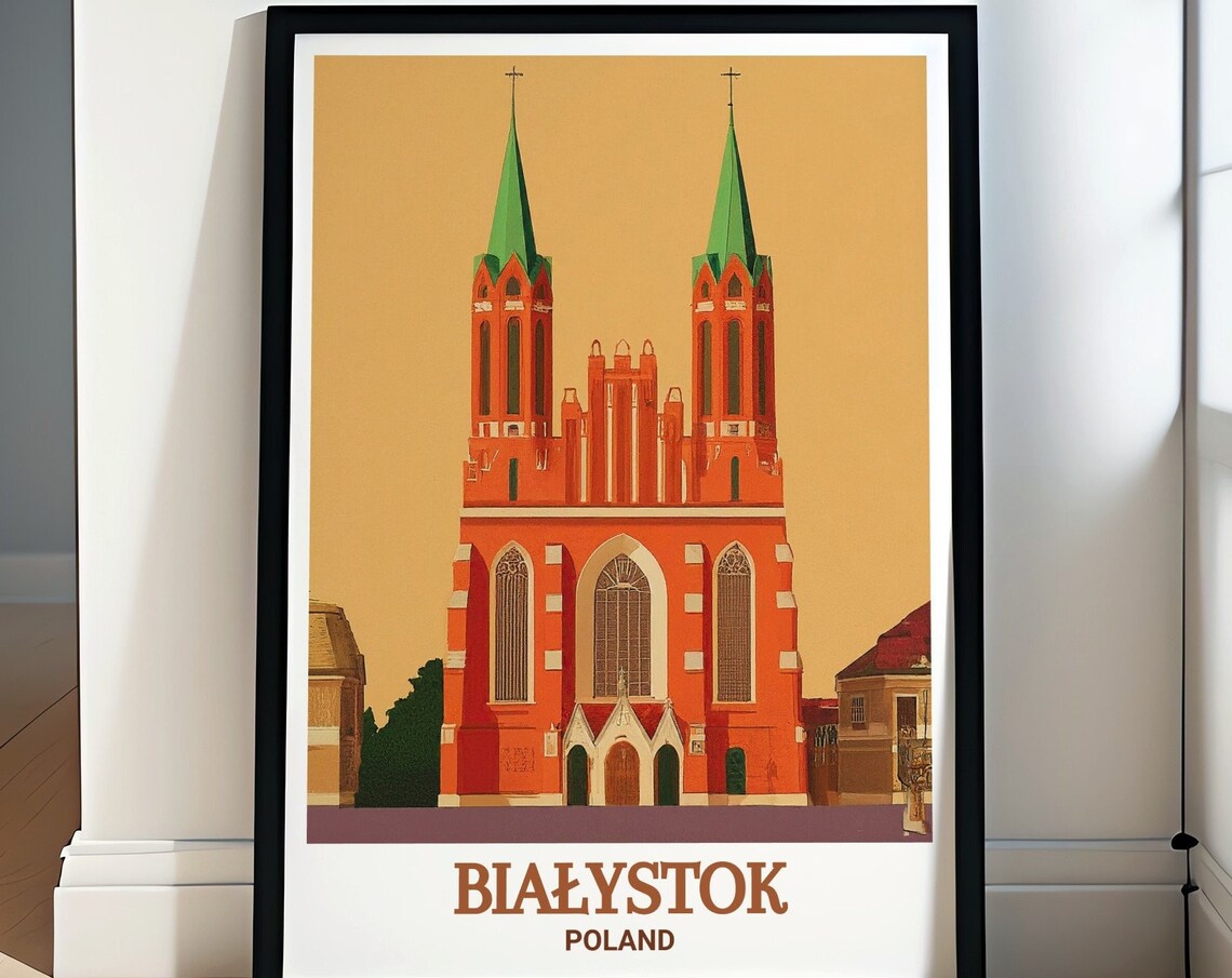 Bialystok Archikatedra Travel Poster, Bialystok