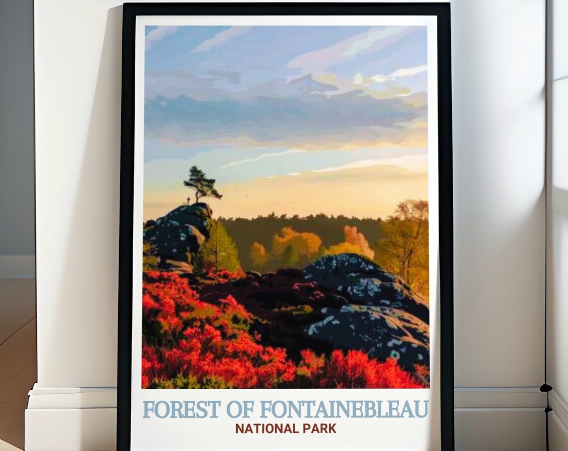 Forest Of Fontainebleau National Park Wall Art Gorges D Apremont Poster Forest Of Fontainebleau National Park Decor