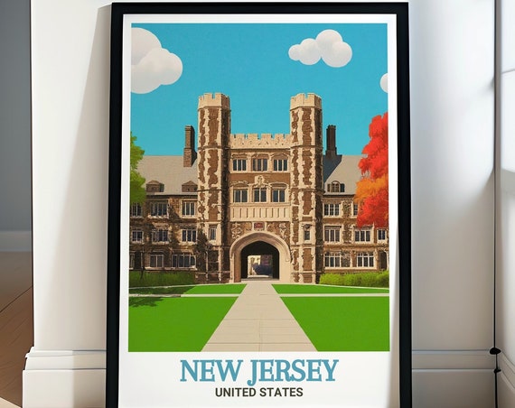 New Jersey Travel Posters Collection New Jersey Princeton University Campus Art Princeton Travel Prints Nj Posters