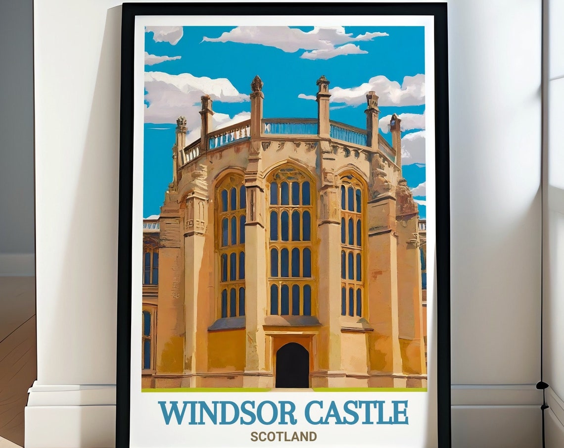 Windsor Castle St Georges Chapel Gothic Facade England Poster