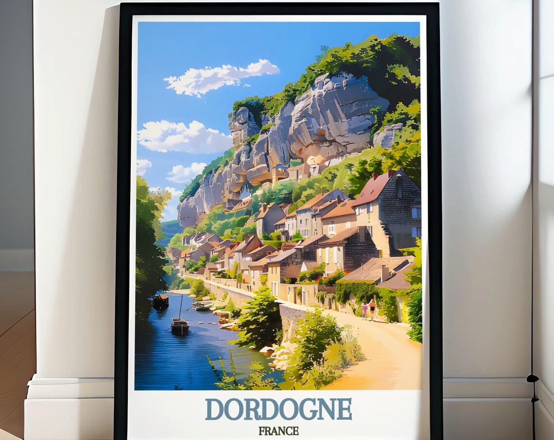 Dordogne France, La Roque-Gageac Travel Poster
