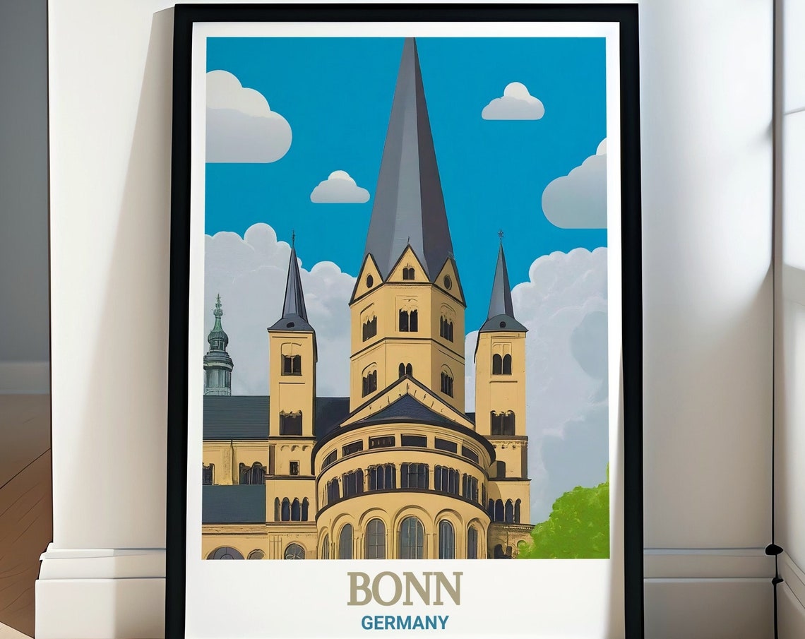 Bonn Germany Minster Cathedral Towers Gothic Architecture Poster
