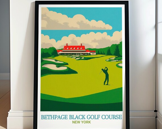 Bethpage Black Golf Course Print Bethpage Black Golf Course Print Bethpage Black Golf Course Travel Art Bethpage Black Golf Course Art