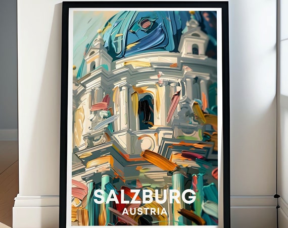 Salzburg Cathedral Decor Salzburg Cathedral Print Salzburg Cathedral And Zauchensee Ski Resort Poster Salzburg Cathedral Art
