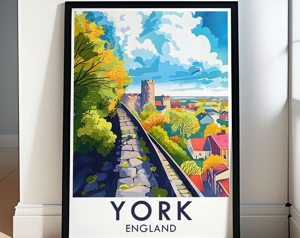 York Wall Art The York Walls Print York City Art And The York Walls Decor The York Walls Travel Poster England Travel Gift