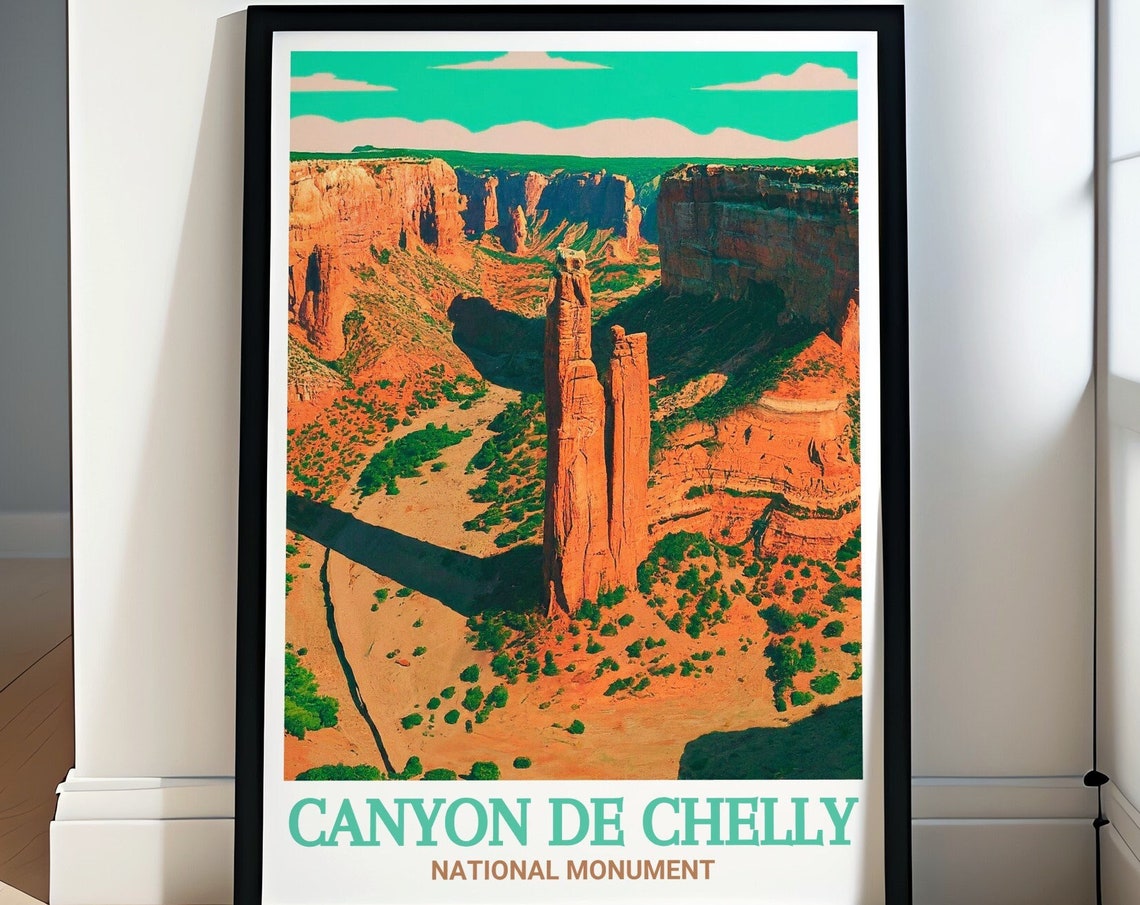 Canyon De Chelly Spider Rock Spire Desert View Travel Poster