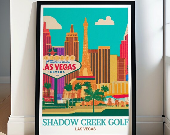 Shadow Creek Golf Travel Posters Las Vegas Art Collection Nevada Scenic Prints Las Vegas Wall Art Nevada Wall Prints
