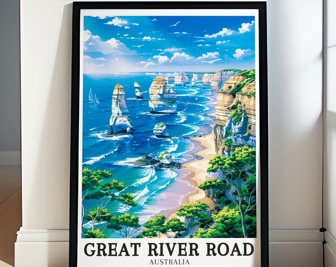Great River Road Australia Twelve Apostles Limestone Stacks Poster