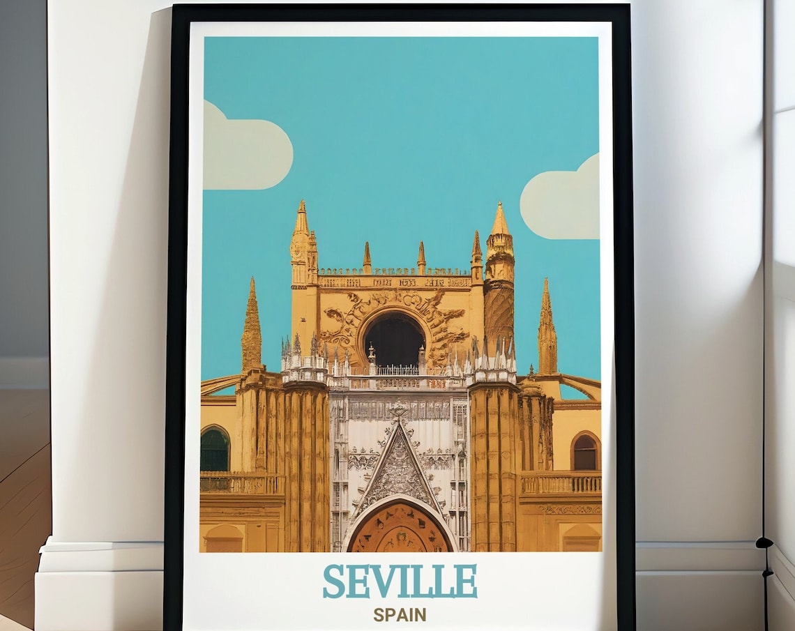 Seville Spain Wall Art Seville Cathedral Decor Historic Seville Prints Seville Posters Seville Cathedral Art Stunning Spain Prints