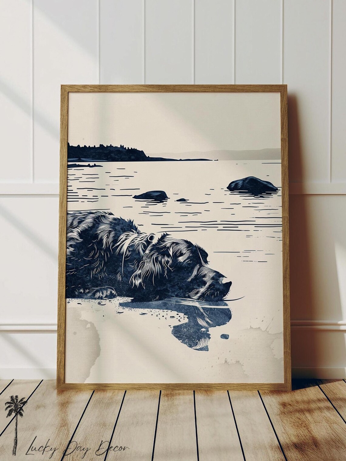 Lake Dog Shoreside Springer Spaniel Art Print