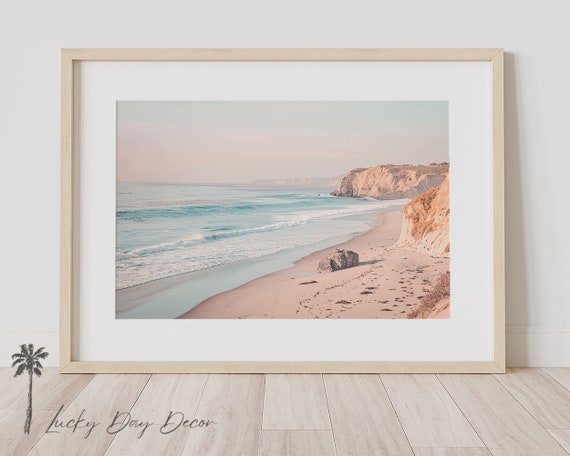 Ocean Prints Coastline Neutral Beach Decor Tropical Print Surf Art Sea Surfboard Poster Lover