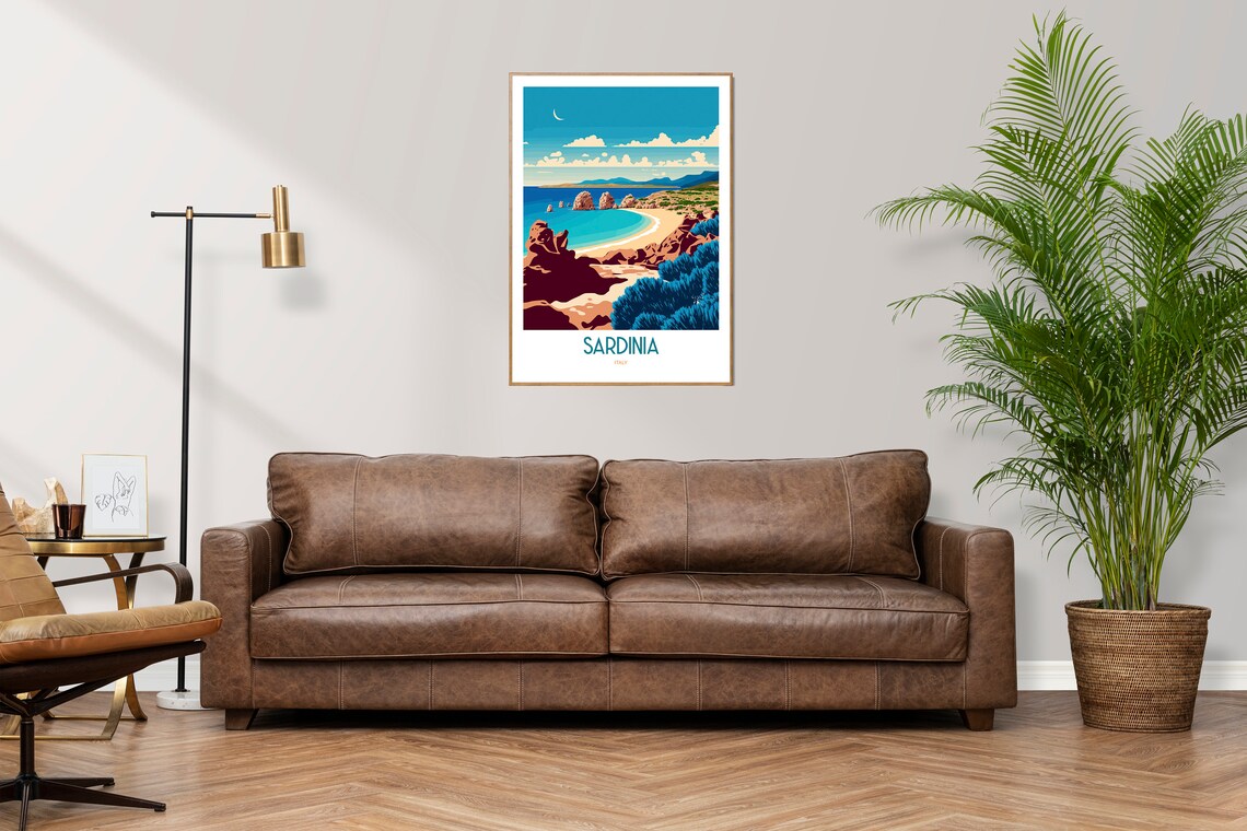 Sardinia Italy Travel Poster, Italian Island - Image 3