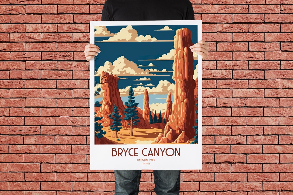 Bryce Canyon National Park Travel Print National Park Travel Art Bryce Canyon Travel Print Usa National Park Bryce Travel Poster - Image 3