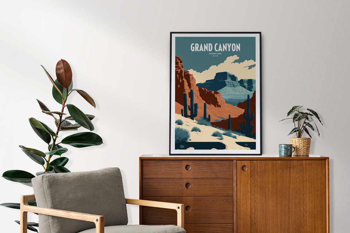Grand Canyon National Park Travel Poster, USA Landmark - Image 2