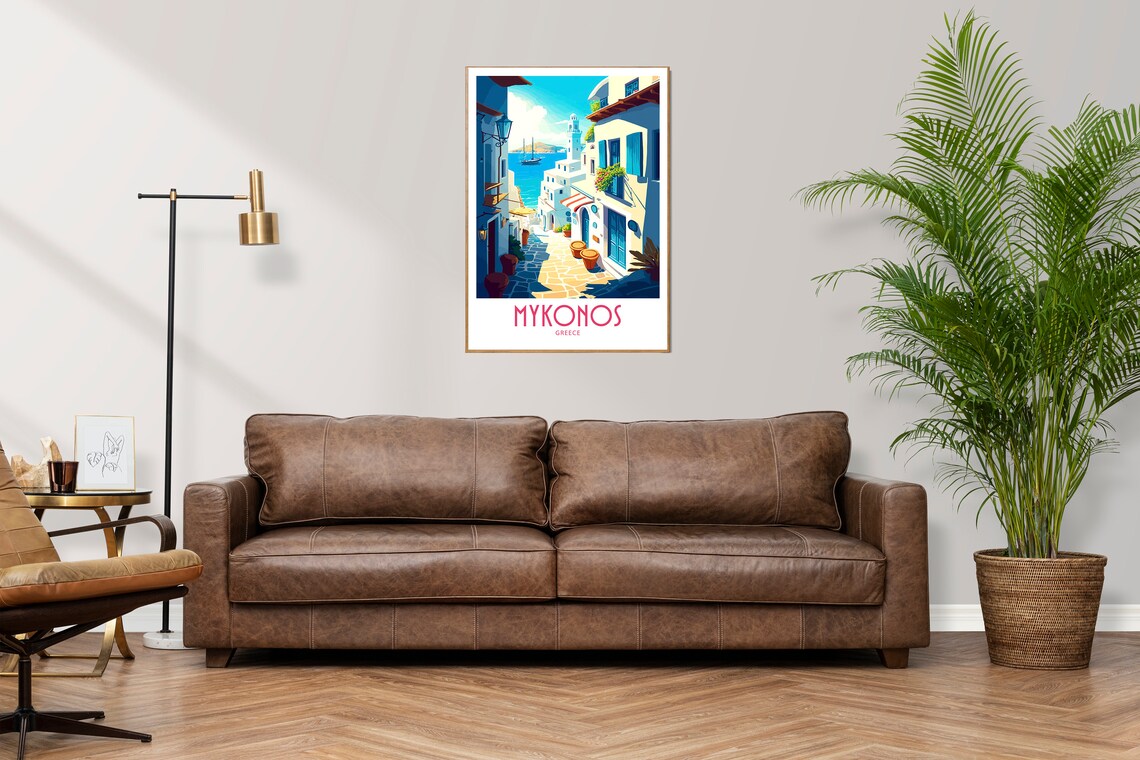 Mykonos Greece Gift For Art Lovers Travel Poster - Image 3