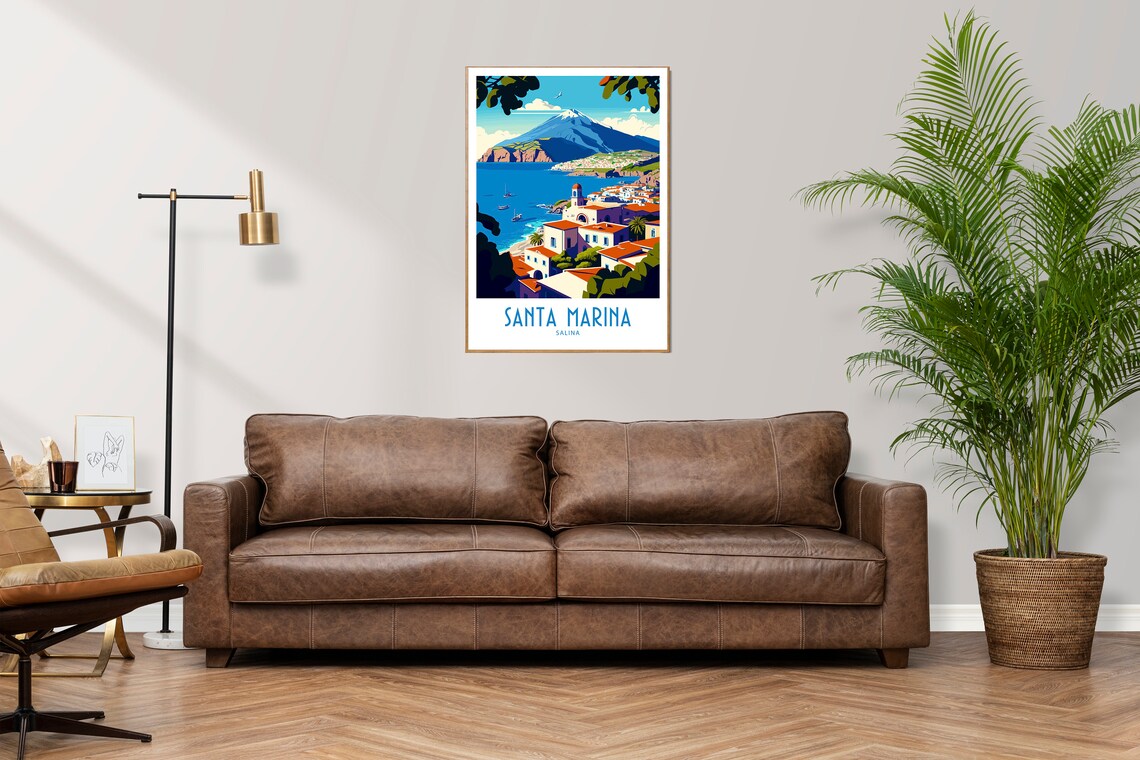 Santa Marina Travel Poster, Holiday Home Decoration - Image 2
