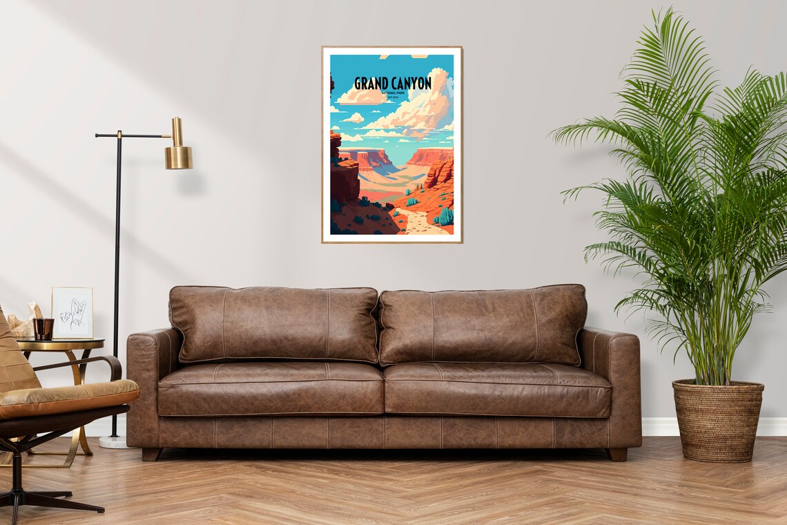 Grand Canyon National Park Red Buttes Trail Desert Travel Poster - Image 2