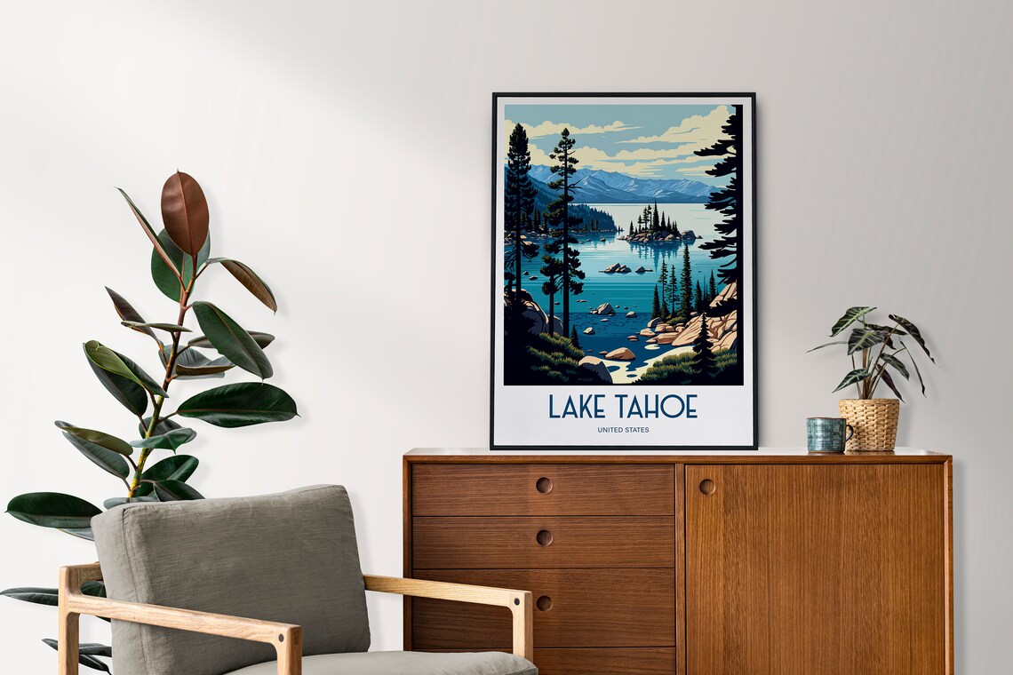 Lake Tahoe Lake House Decor Wall Art Print - Image 2