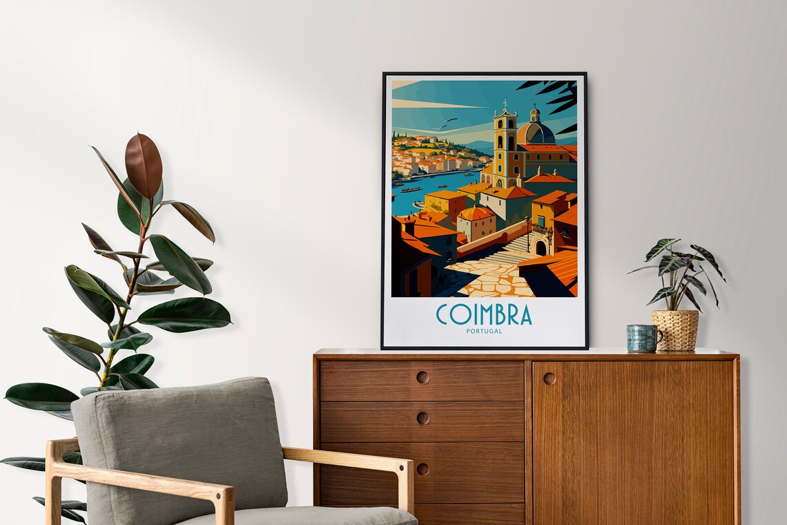 Coimbra Portugal Travel Poster, Europe Wall Decor - Image 3