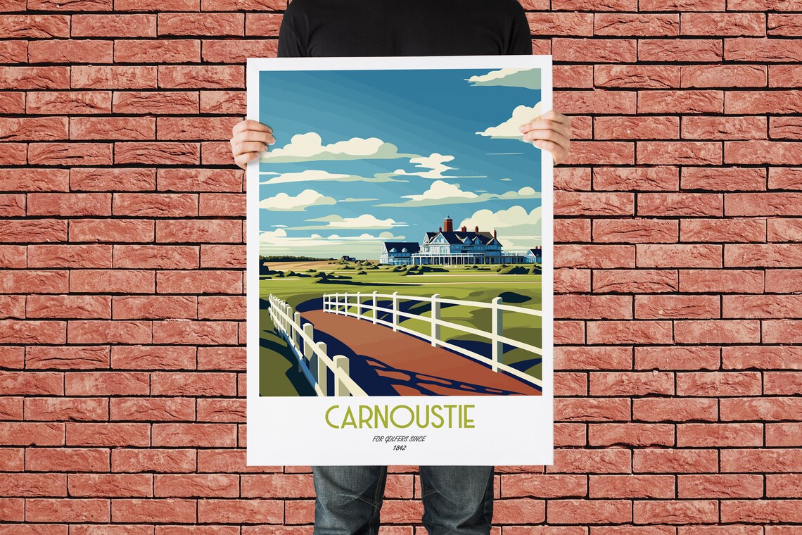 Carnoustie Golf Travel Poster, Scotland Landmark - Image 3
