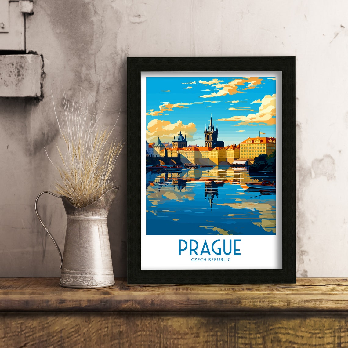 Prague Travel Poster, Czech Republic Home Decoration - Image 2