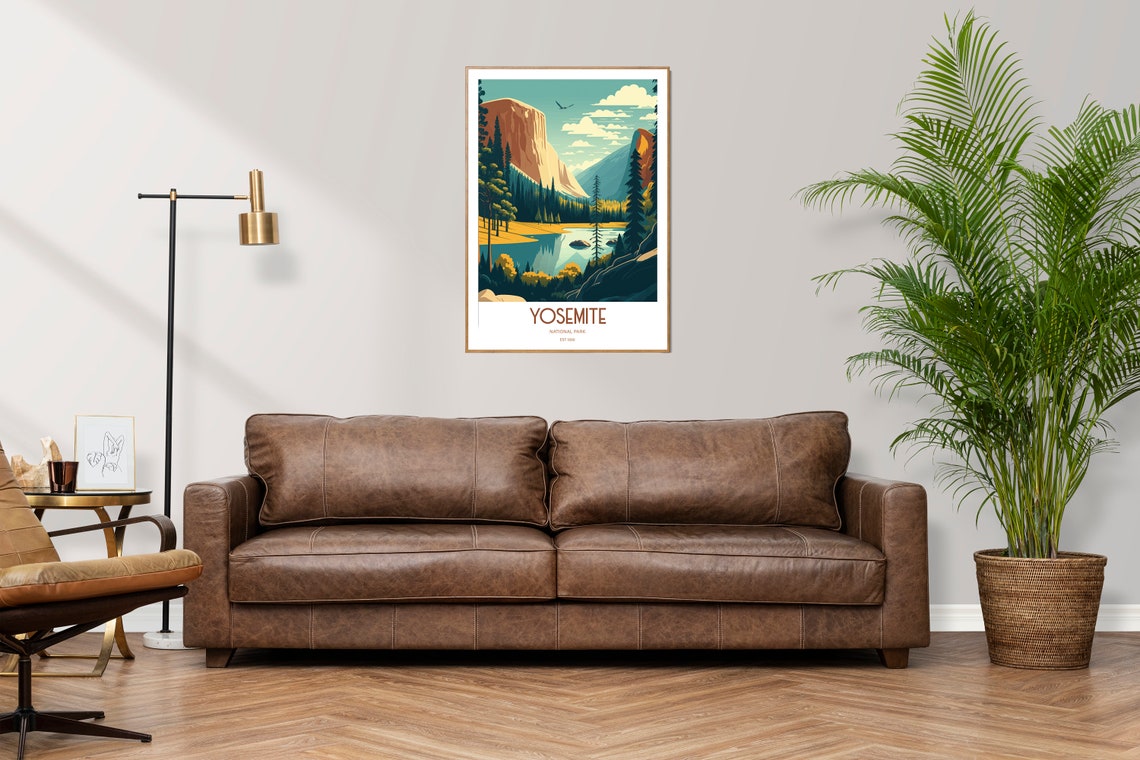 Yosemite National Park Travel Print National Park Travel Art Yosemite Travel Print Usa National Park Yosemite Travel Poster - Image 3