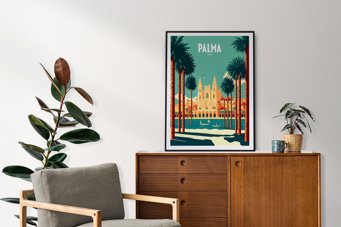 Palma De Mallorca Travel Poster, Spain Wall Art Print - Image 2