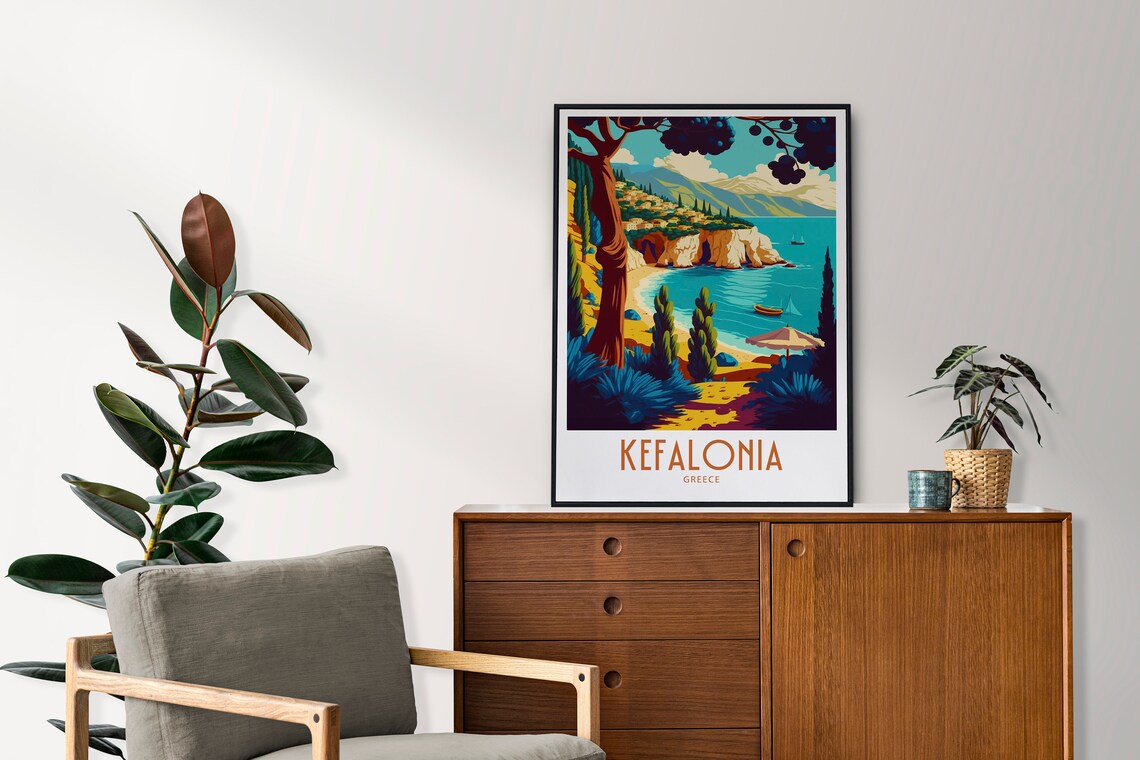 Kefalonia Greece Travel Poster, Europe Wall Decor - Image 3
