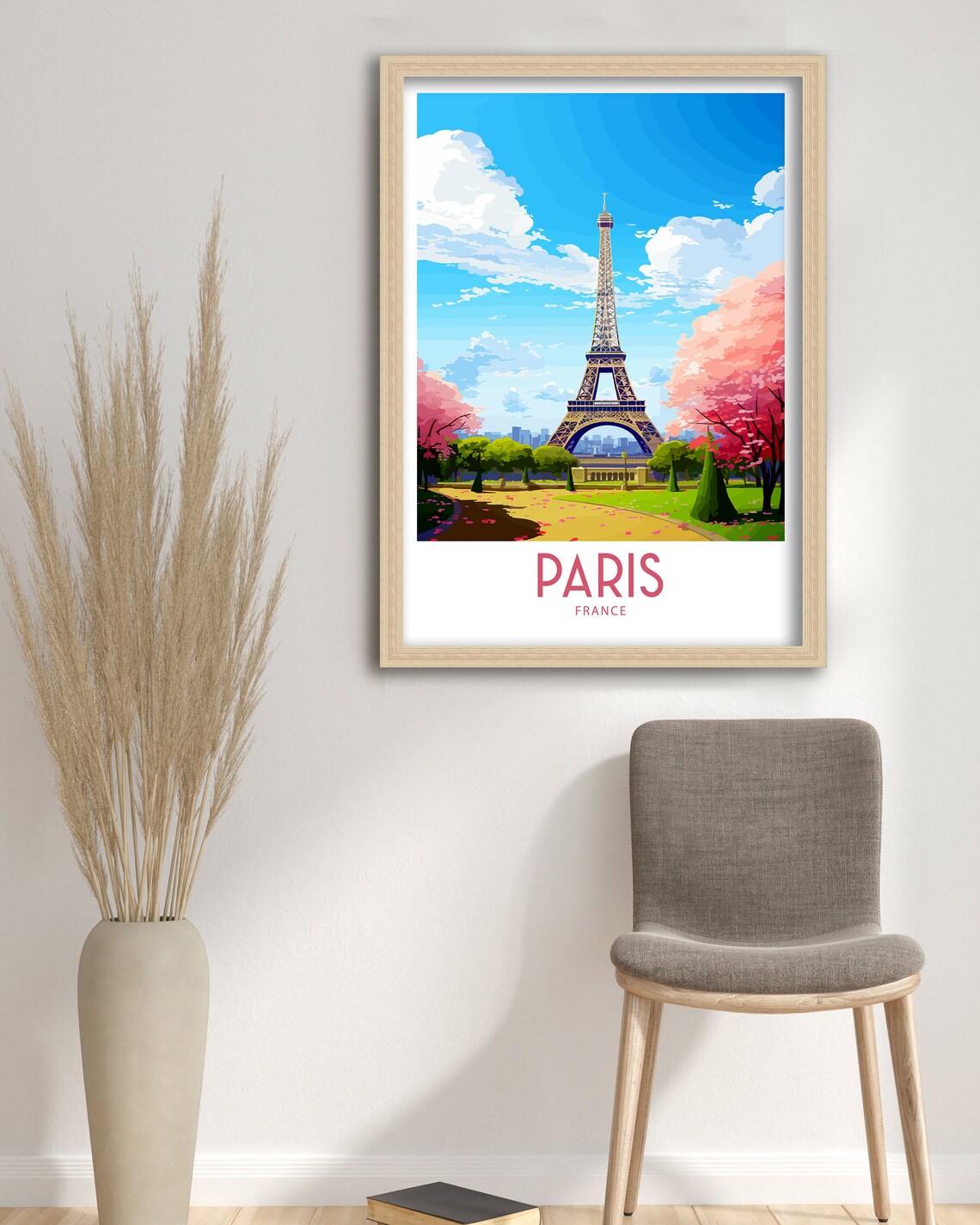 Eiffel Tower Travel Print Wall Art Paris France Wall Hanging Home Decoration Paris France Gift For Art Lovers Paris France Decor Paris Gift - Image 4