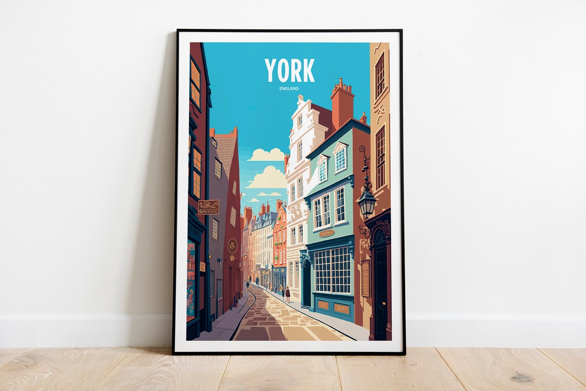 York Travel Poster, York England Travel Art