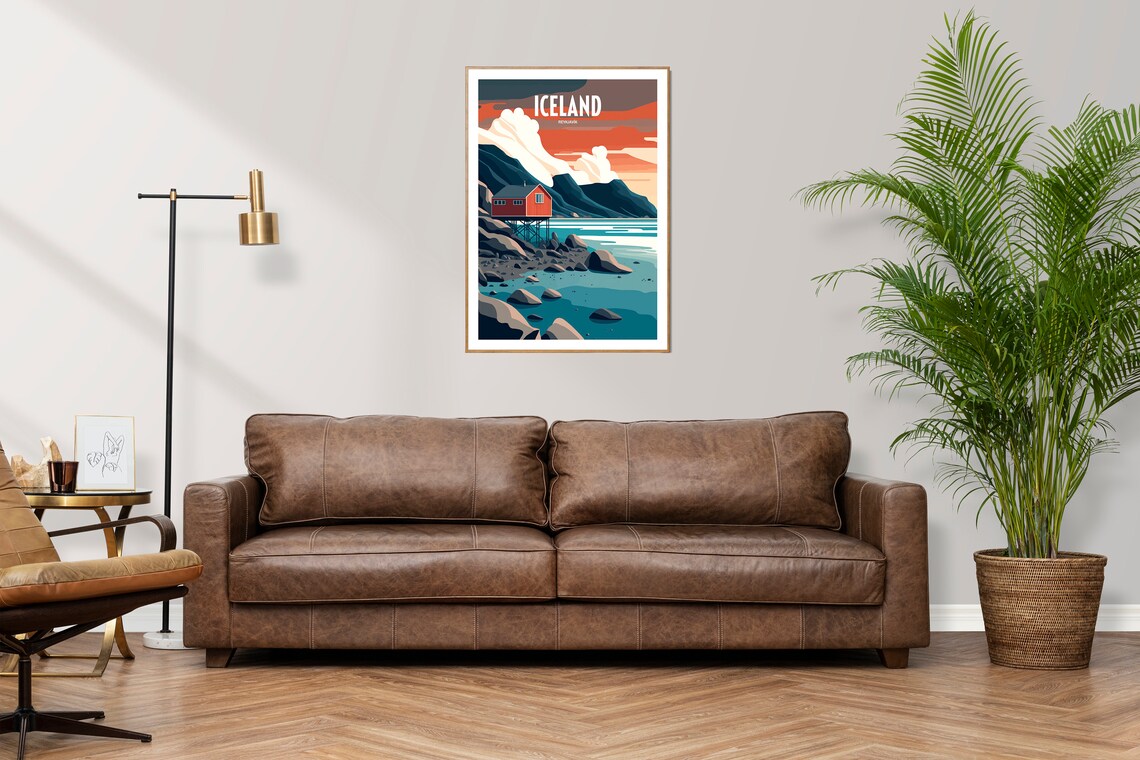 Iceland Reykjavik Travel Poster, Europe Wall Art - Image 6