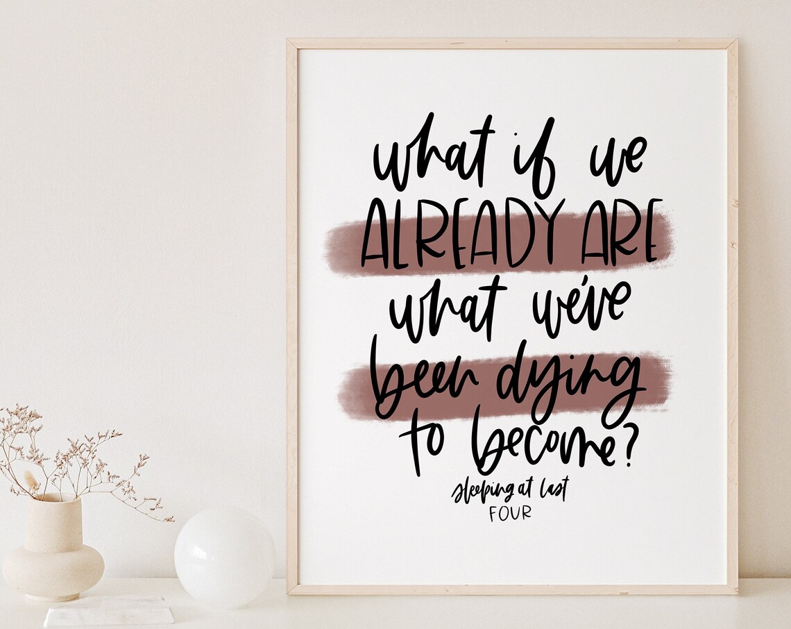 Enneagram 4 Sleeping At Last Lyrics Art Print