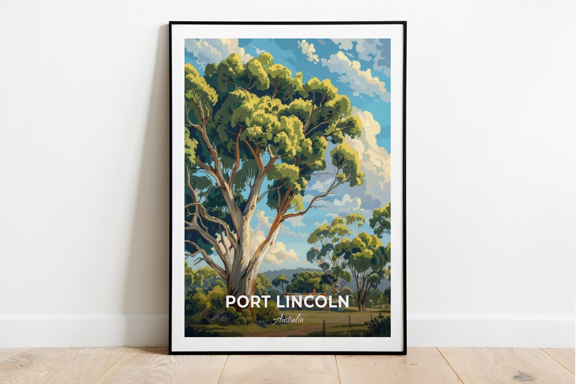 Port Lincoln Australia Majestic Eucalyptus Trees Travel Poster